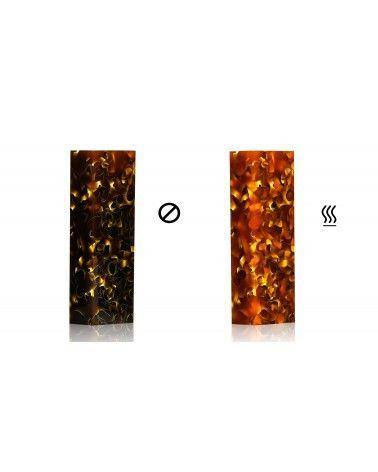 Funkfarbene Aluminium- und Epoxychips, Foto/thermochrom und phosphoreszierende