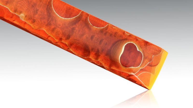 Edle "Mond" - Metallgas und Epoxidharz - für Messer