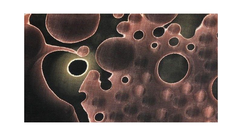 Noble "moon" - Metal gauze and epoxy resin - for knives