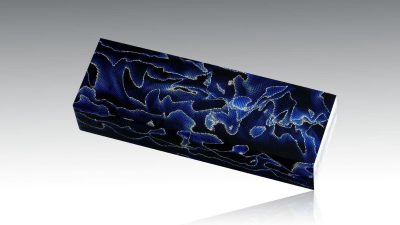 Alume "vague" - gaze d'aluminium et résine époxy  - pour coutellerie