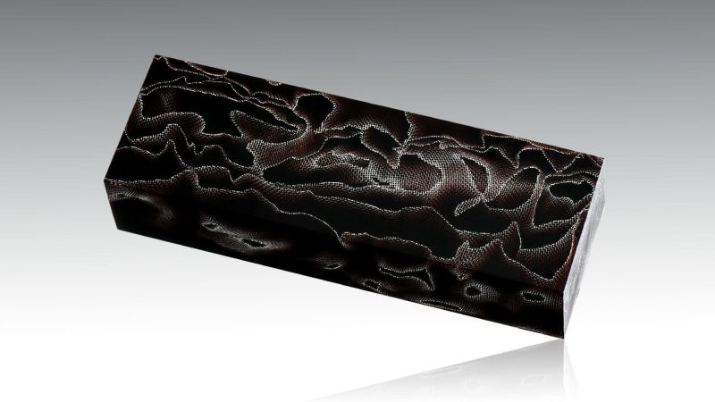 Alume "vague" - gaze d'aluminium et résine époxy  - pour coutellerie