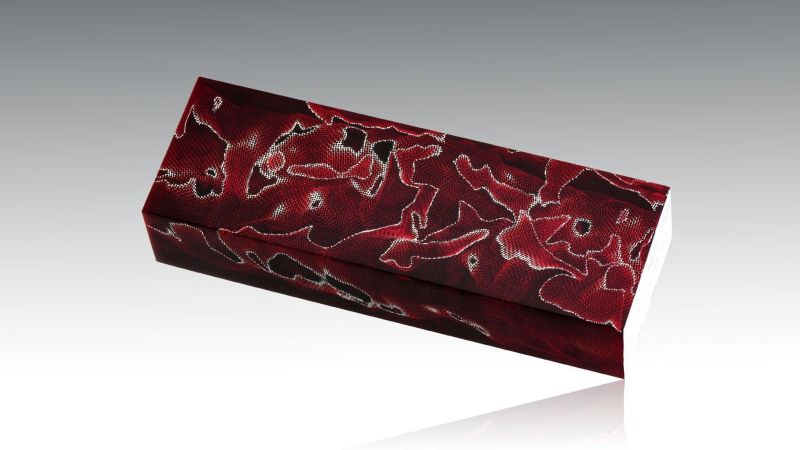 Alume "vague" - gaze d'aluminium et résine époxy  - pour coutellerie