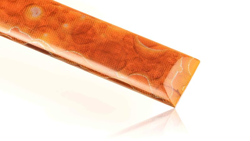 Alume "vague" - gaze d'aluminium et résine époxy  - pour coutellerie