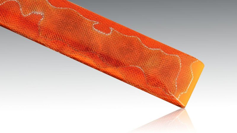 Alum "nid de wasps" - aluminium gauze and epoxy resin - for cutlery