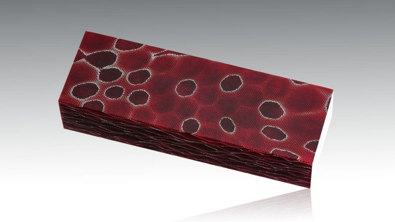 Alum "nid de wasps" - gasa de aluminio y resina epoxi - para cutlery