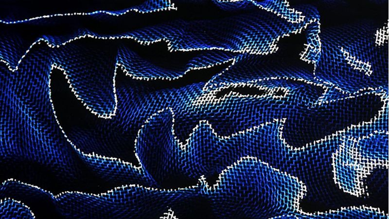 Alume "vague" - gaze d'aluminium et résine époxy  - pour coutellerie