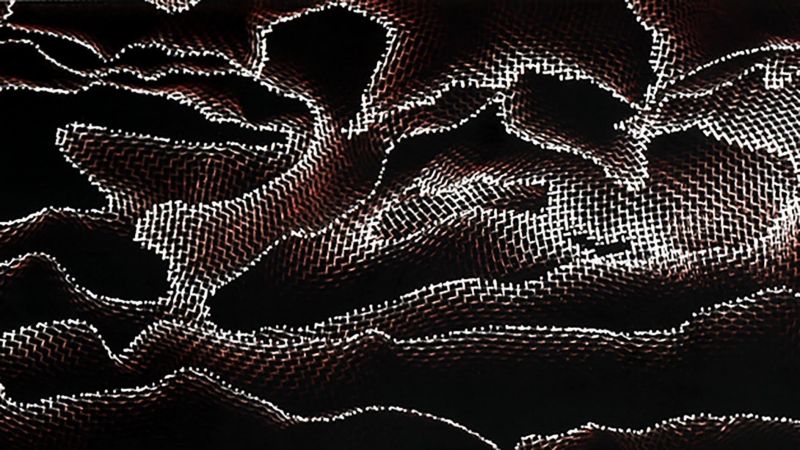 Alume "vague" - gaze d'aluminium et résine époxy  - pour coutellerie