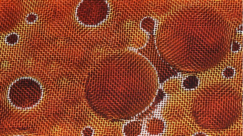 Alume "lune" - gaze d'aluminium et résine époxy  - pour coutellerie