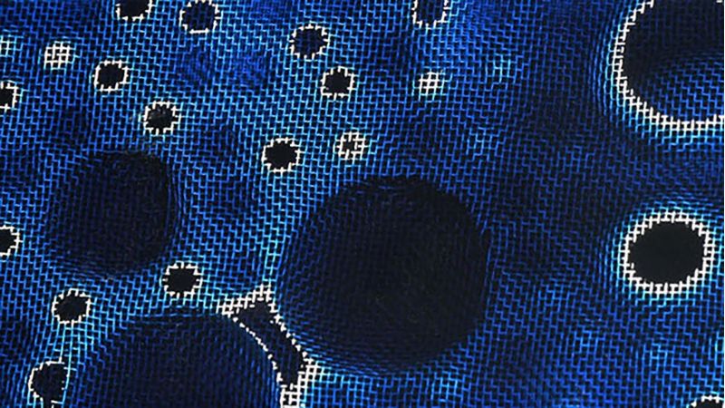 Moon - aluminium gauze and epoxy resin - for cutlery