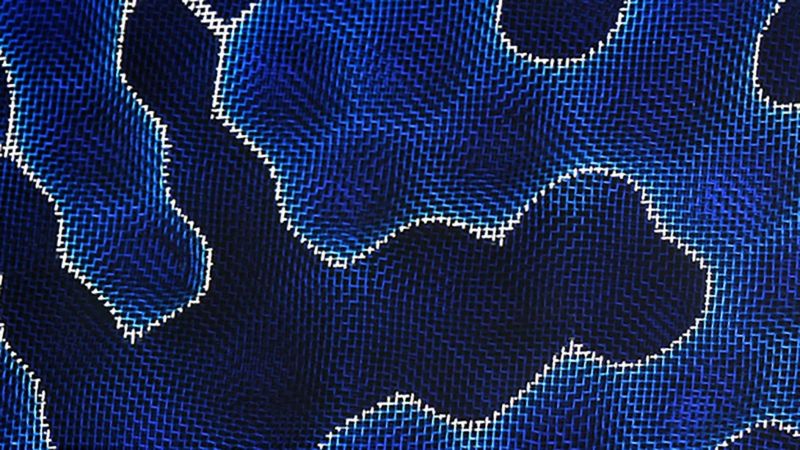 Alum "nid de wasps" - Aluminium Gaze und Epoxidharz - für Besteck