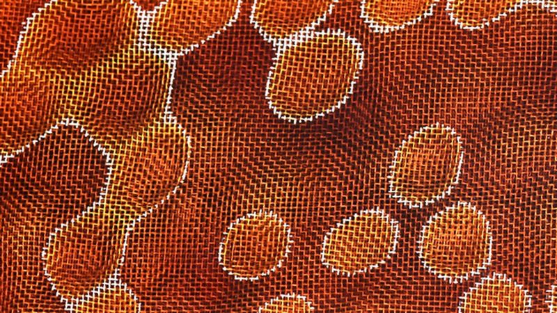 Alume "nid de guêpes" - gaze d'aluminium et résine époxy  - pour coutellerie