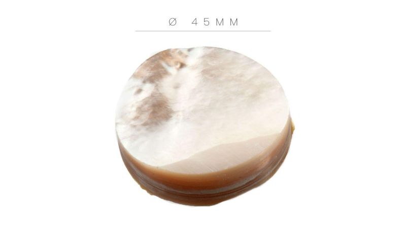 Pion de Nacre blanche - Diamètre 45 mm - Epaisseur 9 mm