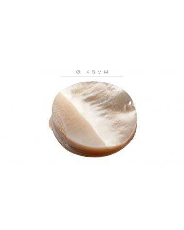 White Mother of Pearl Pion - Diameter 44 mm - Thickness 8 mm
