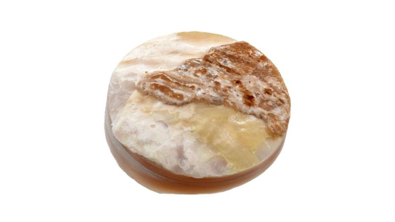 Pion aus weißem Perlmutt - Durchmesser 44 mm - Dicke 8 mm