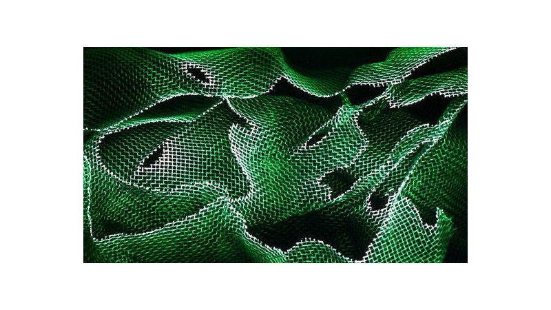 Vague" aluminium - aluminium gauze and epoxy resin - for cutlery