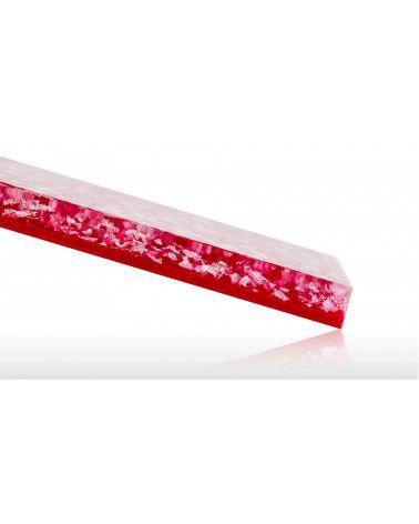 Inclusion de véritable feuilles or, argent, de laiton ou de cuivre - Résine PMMA - made in France