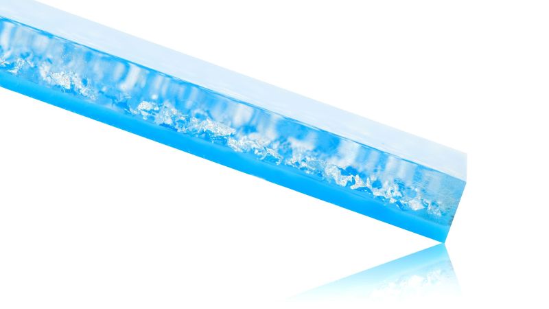 Inclusion of real gold, silver, brass, or copper leaf - PMMA resin - made in France