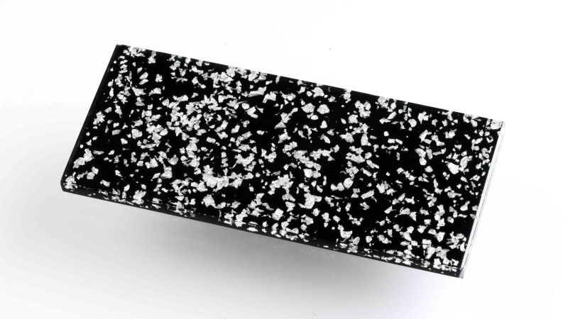 Inclusion of real gold, silver, brass, or copper leaf - PMMA resin - made in France