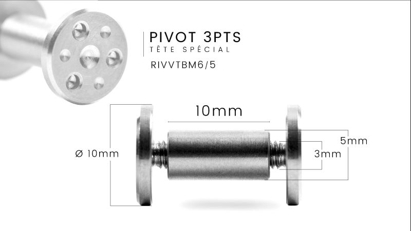 Pivot para cuchillos – cabeza especial de tres puntos