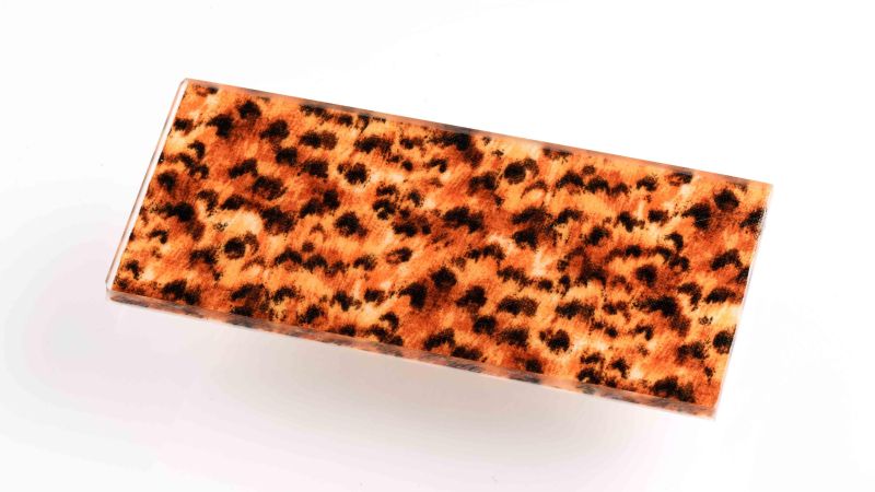 Placa inclusiones En Résina tejidos de leopardo