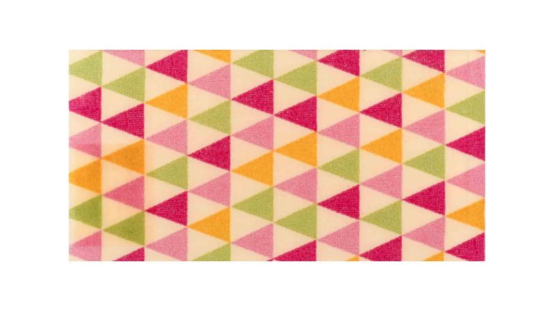 Plate inclusion fabric geometric patterns red