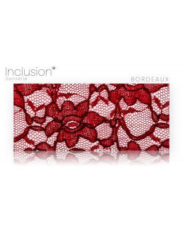Inclusions de véritable tissus dentelle - Résine PMMA - made in France 2