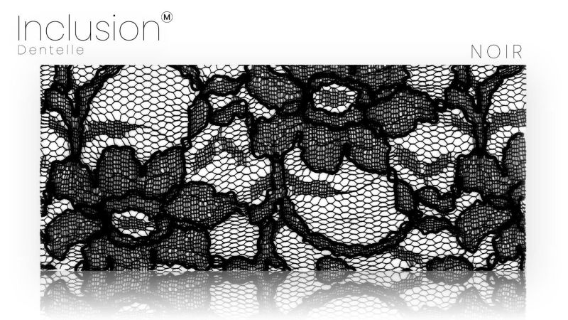 Inclusions de véritable tissus dentelle - Résine PMMA - made in France