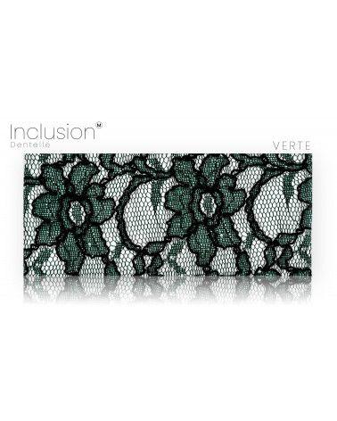 Inclusione di vero tessuto di pizzo - Resina PMMA - fatto in Francia