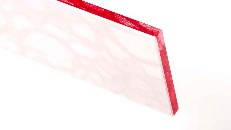 Real lace fabric inclusions - PMMA resin - made in France