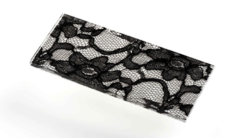 Inclusions de véritable tissus dentelle - Résine PMMA - made in France