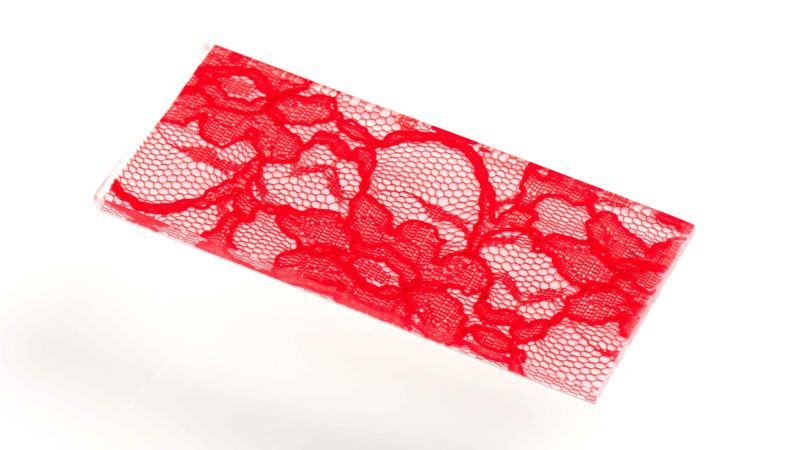 Inclusions de véritable tissus dentelle - Résine PMMA - made in France