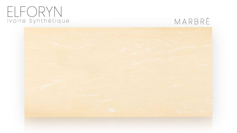 Elforyn plate / synthetic ivory (white, ivory and marble)