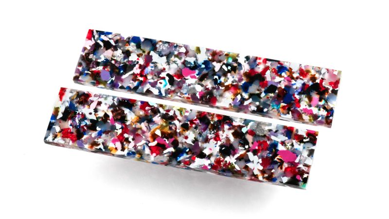 Recycelte Flaschen Farbe Explosion – Materialien für Messer.