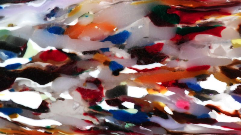 Recycelte Flaschen Farbe Explosion – Materialien für Messer.