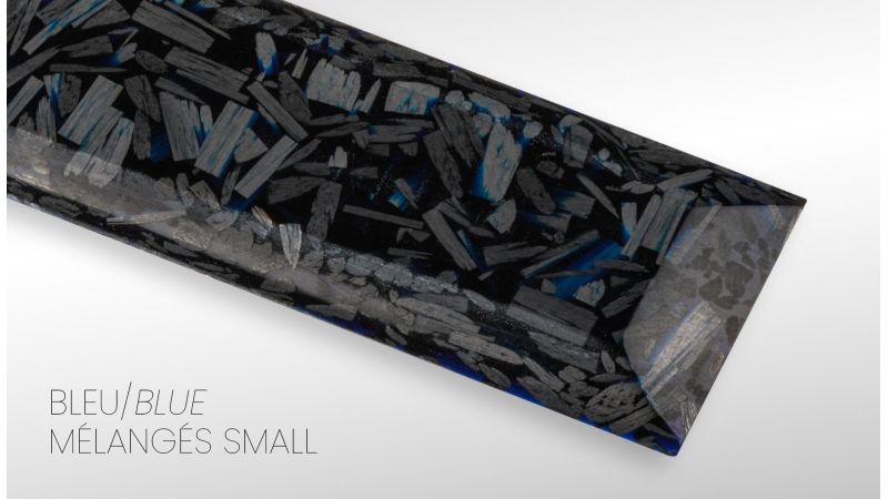 Carbonos mixtos: pequeño fragmento de carbono y resina epoxi