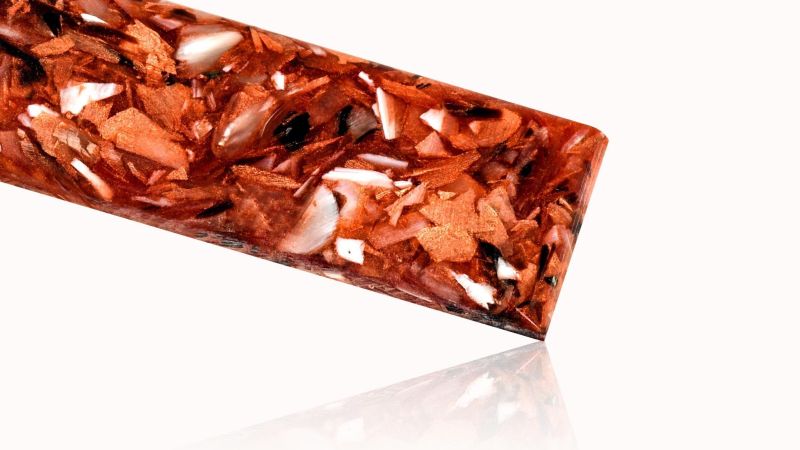 Corno di zebù e resina epossidica - Creazione originale francese: il pearly horn