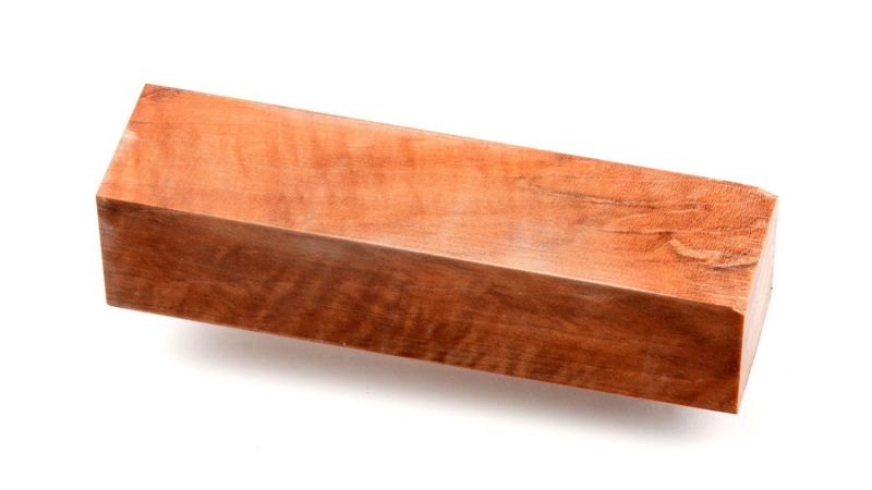 Bloc érable ondé stabilisé by Raffir - orange