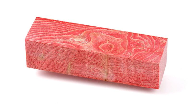 Bloque de nudo de fresno estabilizado 2.0 - Rojo