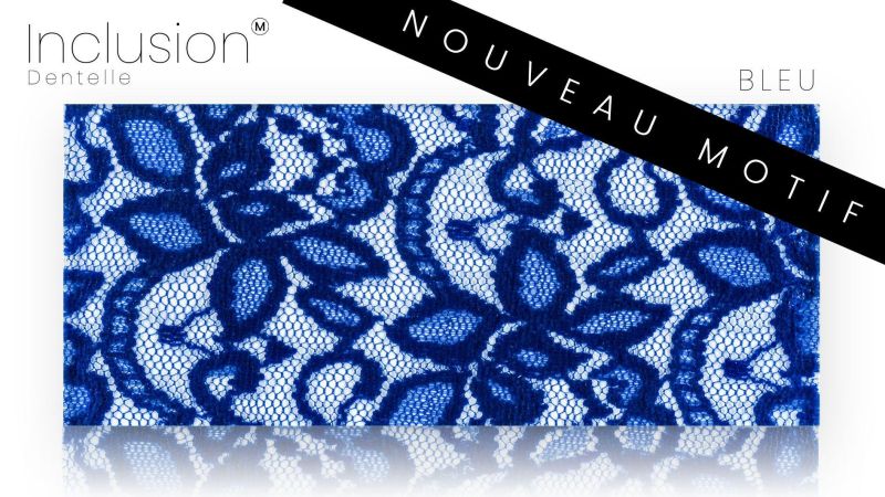 Inclusions de véritable tissus dentelle - Résine PMMA - made in France