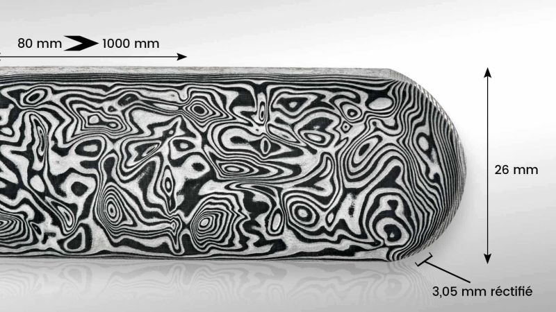Damask bar DAMASTEEL® Vinland
