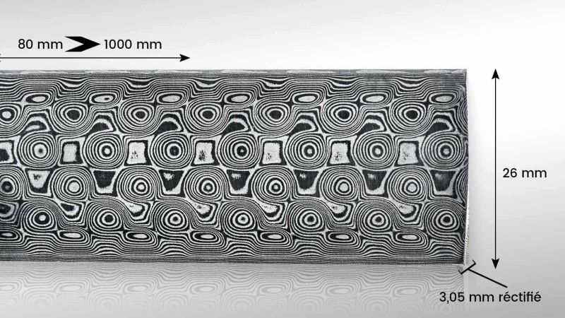 Barre de damas DAMASTEEL® Rose