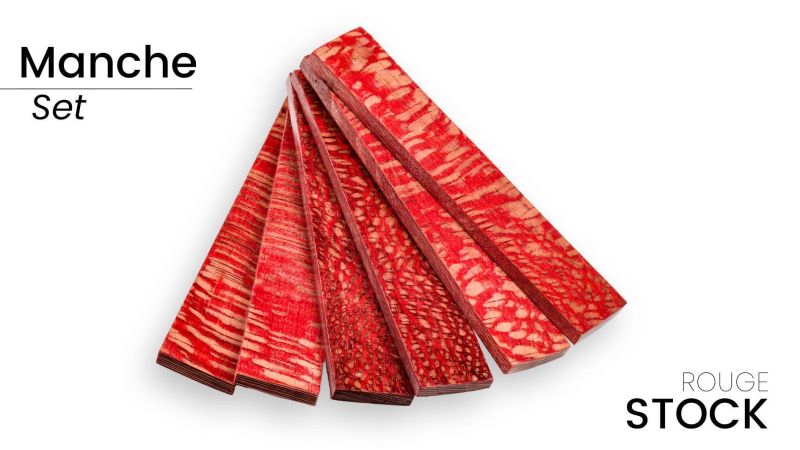 Manches de platane stabilisé - multi couleur - facile à travailler