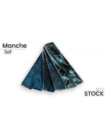 Manche peuplier flammé stabilisé - pour artisan - couleurs saisissantes - Raffir