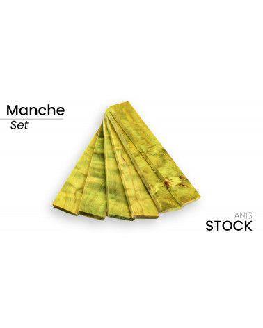 Stabilized Flamed Poplar Handle - For Artisan - Striking Colors - Raffir