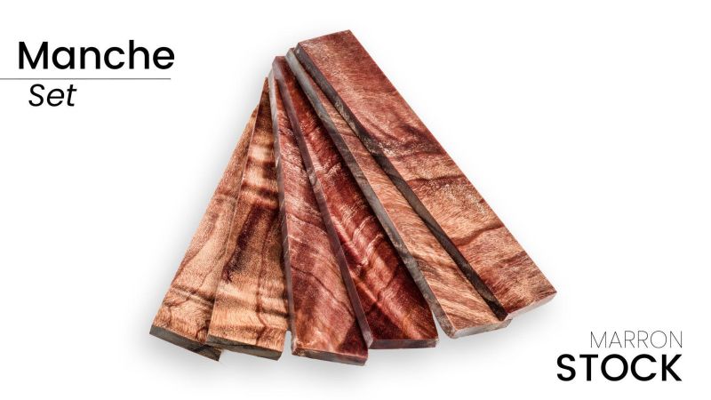 Stabilized Flamed Poplar Handle - For Artisan - Striking Colors - Raffir