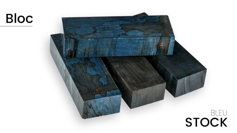 Bloc de hêtre échauffé en bois de bout stabilisé - multi couleur - Raffir