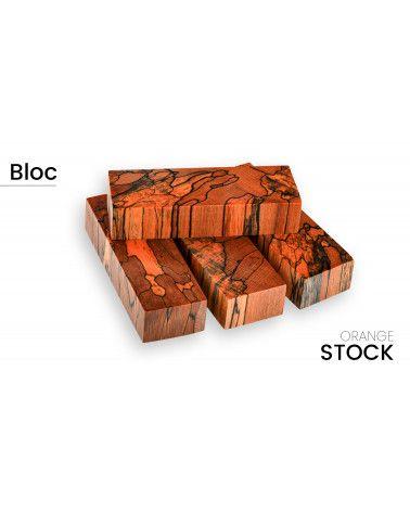 Stabilized end-grain heated beech block - multi-colored - Raffir