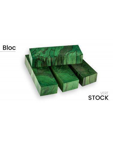 Bloc de hêtre échauffé en bois de bout stabilisé - multi couleur - Raffir