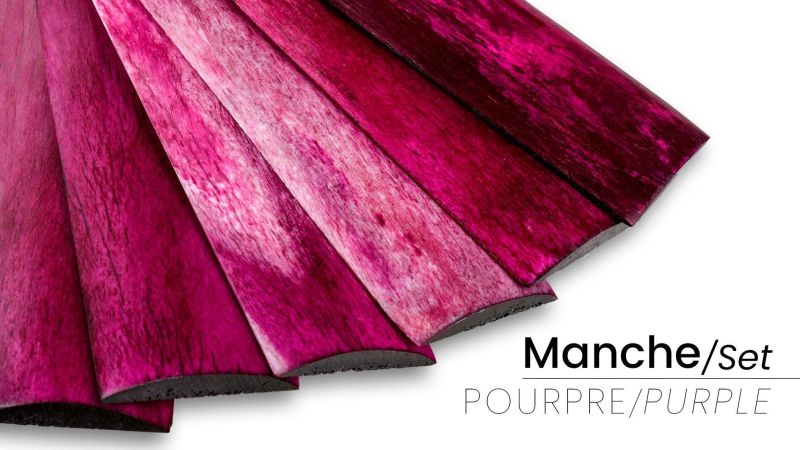 Manche os de chameaux teintés et stabilisé en France (plaquettes x2) - couleur saisissante et grande résistance