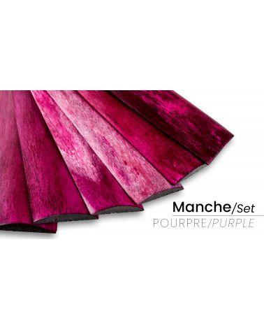 Manico di Os di Cammello Tinto e Stabilizzato in Francia (Fette x2) - Colore Colpente e Grande Resistenza